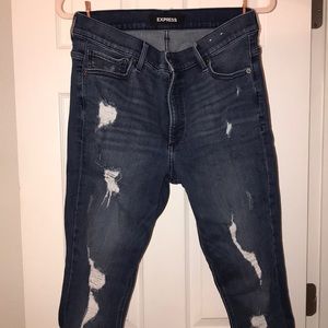 Express ripped ankle denim jean